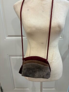 Vintage suede crossbody